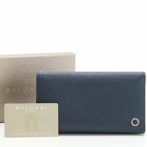 1 jpy # beautiful goods # BVLGARY # guarantee card attaching # BVLGARY BVLGARY man 283811 leather long wallet long wallet folding in half men's HRE X1-10