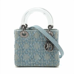 1 иен прекрасный товар Christian Dior гарантия есть reti Dior Denim 2WAY сумка на плечо наклонный .. рука женский EEM V44-2