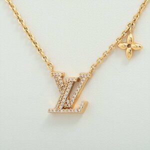 1 jpy Louis Vuitton kolieLV Aiko nikM00596 necklace Gold rhinestone pendant accessory lady's MMM K31-5