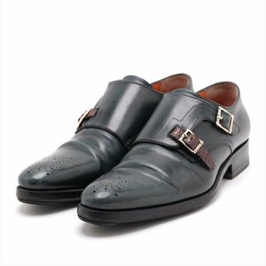 1 jpy # ultimate beautiful goods # sun to-ni# double monk strap leather business shoes race up shoes leather shoes gentleman original leather men's MMM Z17-2