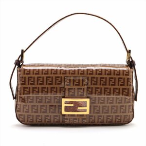 1 jpy # beautiful goods # Fendi #z key nog Ritter man ma bucket FF metal fittings leather handbag tote bag Brown lady's EEM V46-9