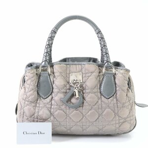1 jpy # Christian Dior # guarantee attaching # kana -ju leather nylon handbag tote bag top steering wheel lady's EEM L15-2