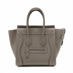 1 иен # превосходный товар # Celine # багажный микро shopa- кожа большая сумка плечо рука кожа женский женщина EEM U45-5