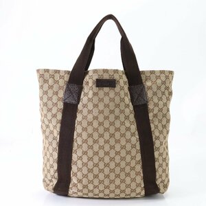 1 иен # прекрасный товар # Gucci #GG парусина 189669 467891 кожа большая сумка плечо бизнес ходить на работу документы сумка натуральная кожа A4 мужской EHM L10-5