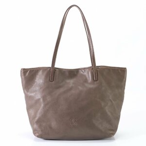 # ultimate beautiful goods # Loewe # hole gram napa leather tote bag shoulder .. shoulder hand commuting original leather Brown tea color lady's YYM U8-4