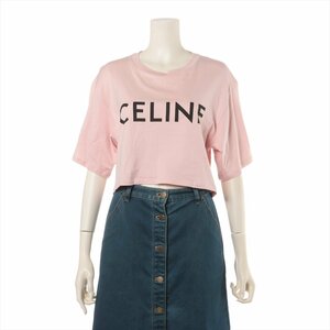 # прекрасный товар # Celine # Logo хлопок короткий рукав футболка M размер 2X761501F розовый tops одежда женщина одежда женский MMM K31-10