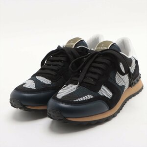 1 jpy # beautiful goods # Valentino galava-ni# low cut sneakers camouflage lock studs 40 25cm race up shoes men's MMM Z17-10