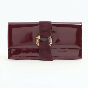 1 jpy # ultimate beautiful goods # Cartier #toliniti bordeaux leather long wallet long wallet original leather woman lady's MMM L25-10