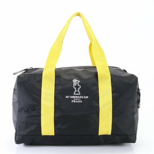 1 jpy # ultimate beautiful goods # Prada #36th AMERICA'S CUP Boston bag tote bag suitcase Carry case business trip travel trunk A4 men's EEM M7-4