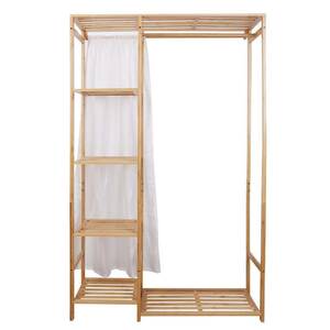  high capacity bamboo made hanger rack curtain * shelves attaching width 90cmx height 146cm