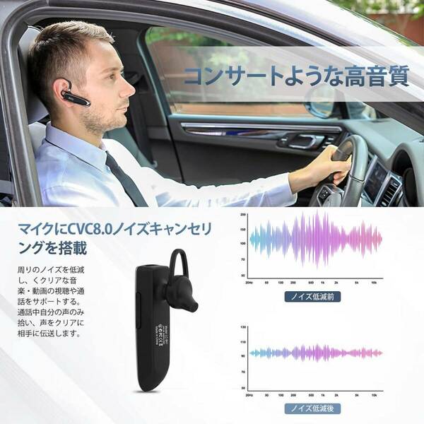 ワイヤレスヘッドセット Bluetooth5.0 ハンズフリー