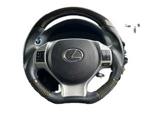 中古　REALSteering　ブラックカーボン　LexusCT NX IS RC RCF GSF （適合Yearをご確認ください）