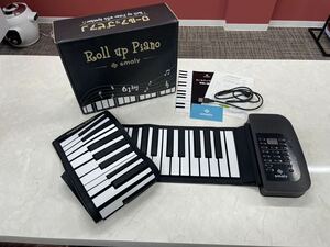 smaly 61key ロールアップピアノ　ハンドロールピアノ　シリコン製　説明書/USB充電ケーブル付　