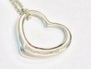 TIFFANY&Co. Tiffany Silver925 Open Heart necklace qoj.YOD06