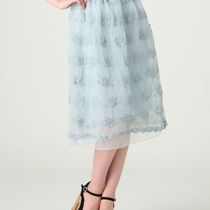 3Dチュールレーススカート ダズリン 水色