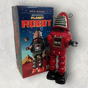 MECHANICAL PLANET ROBOT robot collection HAHATOY MS-430 tin plate robot zen my walk red 