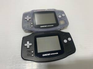 220257*GAME BOY ADVANCE Game Boy Advance 2 pcs. set AGB-001 black / Mill key blue Junk photograph there is an addition *C1