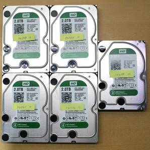 ★3.5inch SATA HDD★WD Green 2TB × 5本セット★の画像1