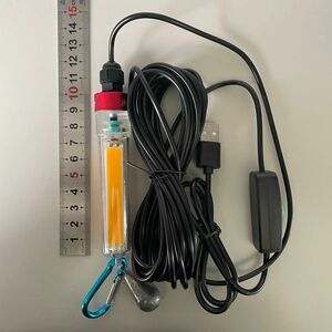 新品 LED 集魚灯 モバイルバッテリー USB 5V接続利用可能 小型 COB高輝度 アジ イカ タチウオ 堤防釣り用