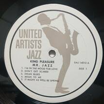 米UNITED ARTISTSオリジLP！MONO盤 King Pleasure / Mr. Jazz 1962年 UAJ 14012 Amy Winehouse の Moody's Mood For Love 原曲 Jazz Juice_画像2