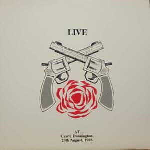 ドイツ盤LP プライベート Guns 'N Roses / Live At Castle Donnington, 20th August, 1988年 GR-002 2人の死者を出した悲劇のライヴ音源