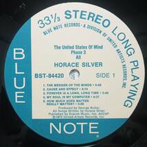 本人直筆サイン入り 米BLUE NOTEオリジLP 青白VANGELDER刻印 Horace Silver / All The United States Of Mind /Phase 3 1972年 BST-84420_画像3