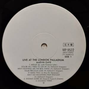 PROMO日本MOTOWN盤2LP見本盤 白ラベル Marvin Gaye /Live At The London Palladium 77年 VIP-9521~2 What's Going On Let's Get It On 収録