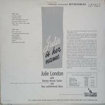 超レア 赤盤 米LIBERTYオリジLP虹ラベル Julie London / Julie Is Her Name 1960年 LST 7027 ジュリー・ロンドンBarney Kessel Bobby Troup_画像3