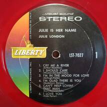 超レア 赤盤 米LIBERTYオリジLP虹ラベル Julie London / Julie Is Her Name 1960年 LST 7027 ジュリー・ロンドンBarney Kessel Bobby Troup_画像5