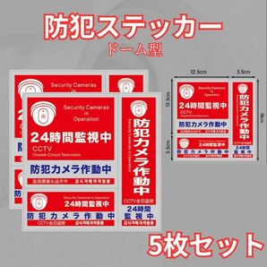 防犯ステッカー　防犯対策 5枚　防犯シール セキュリティステッカー 防犯カメラ 防犯グッズ　防犯シール ステッカー　防犯