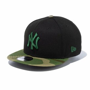 新品 NEWERA ニューエラ 9FIFTY 950 ヤンキース Yankees 迷彩 ウッドランドカモ フラットバイザー スナップバックキャップ #13562090