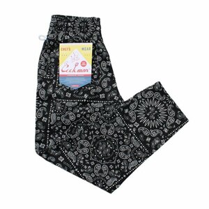 新品 Cookman クックマン シェフパンツ Paisley Black ブラック 黒 ペイズリー バンダナ柄 ユニセックス XL LL