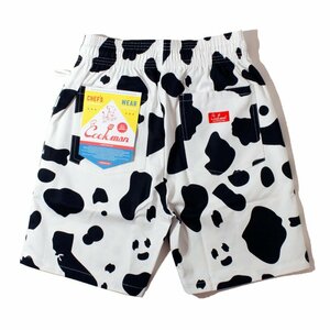 新品 Cookman クックマン ショートパンツ 牛 Cow White 白黒 アニマル柄 ショーツ イージーショーツ ユニセックス S