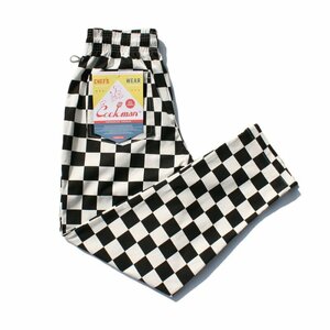 新品 Cookman クックマン シェフパンツ イージーパンツ ワークパンツ Checker チェッカー 白黒 チェック柄 ユニセックス S