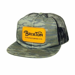 新品 Brixton ブリクストン メッシュキャップ フラットバイザー トラッカー ガレージ モーター系 ロゴワッペン GRADE 迷彩 カモフラ