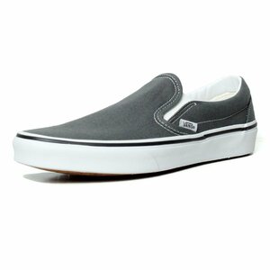 新品 VANS バンズ US アメリカ企画 スリッポン 灰色 チャコール グレー 無地 slipon ヴァンズ スニーカー メンズ US8（26cm）