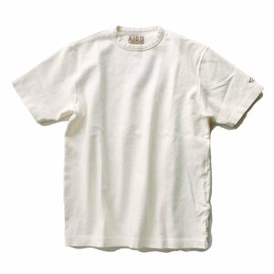 新品 ALMOND SURFBOARDS リブニット ヘビーウェイトTシャツ 半袖 オフホワイト ナチュラル 生成り XL LL 2L 日本製 アメカジ ブランド