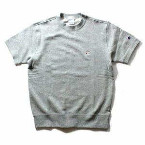 新品 Champion チャンピオン 半袖スウェット ショートスリーブ スエット Tシャツ シンプル 裏毛 グレー 灰 M