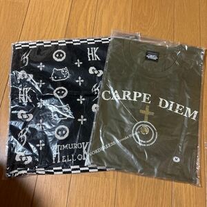 氷室京介 タワレコ限定 2010-11 BORDERLESS ROCK'N'ROLL SUICIDE Tシャツ　ハローキティコラボタオル 未使用　HIMURO BOOWY