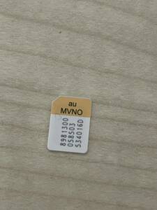 au mvnoナノSIM nano SIMカード 解約済み