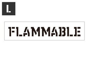 ステンシルシート ステンシルプレート ステンシル アルファベット アメリカン DIY クイックステンシル サイズL FLAMMABLE 可燃性