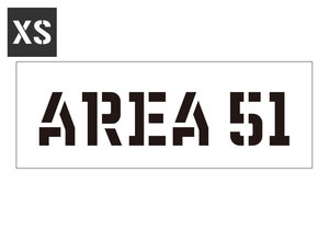 ステンシルシート ステンシルプレート ステンシル アルファベット アメリカン DIY クイックステンシル サイズXS AREA51 エリア51