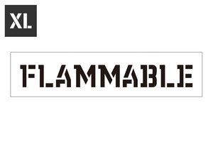 ステンシルシート ステンシルプレート ステンシル アルファベット アメリカン DIY クイックステンシル サイズXL FLAMMABLE 可燃性