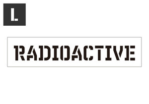 ステンシルシート ステンシルプレート ステンシル アルファベット アメリカン DIY クイックステンシル サイズL RADIOACTIVE 放射性