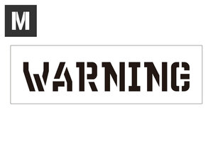 ステンシルシート ステンシルプレート ステンシル アルファベット アメリカン ミリタリー DIY クイックステンシル サイズM WARNING 警告