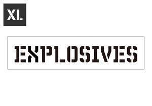 ステンシルシート ステンシルプレート ステンシル アルファベット アメリカン DIY クイックステンシル サイズXL EXPLOSIVES 爆発物