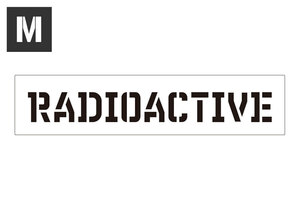 ステンシルシート ステンシルプレート ステンシル アルファベット アメリカン DIY クイックステンシル サイズM RADIOACTIVE 放射性