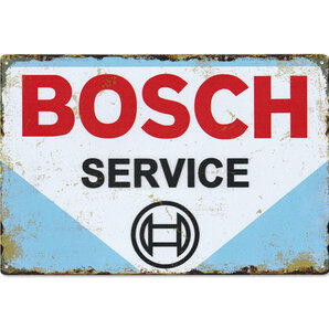 ボッシュ BOSCH ブリキ看板 サインプレート サインボード インテリア アンティーク レトロ おしゃれ アメリカン雑貨 A4 SERVICEの画像1