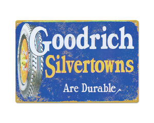 グッドリッチ Goodrich ブリキ看板 サインプレート サインボード インテリア レトロ おしゃれ アメリカン雑貨 A4 Silvertowns