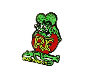 ラットフィンク ピンバッチ キャラクター アメリカ おしゃれ かわいい 面白い ホットロッド RAT FINK グリーン